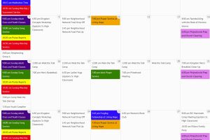 Services and Church Use Calendar screen shot